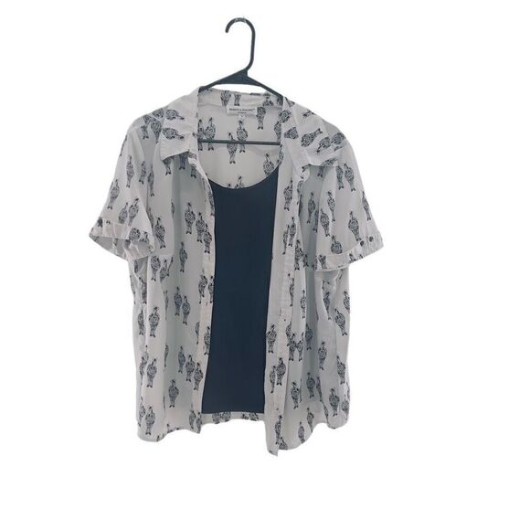 Rebecca malone zebra print short sleeve button up - Picture 9 of 9